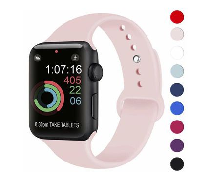 Other Accessories Alpha Full Rubber Band 40/42 For Square Watches Rose